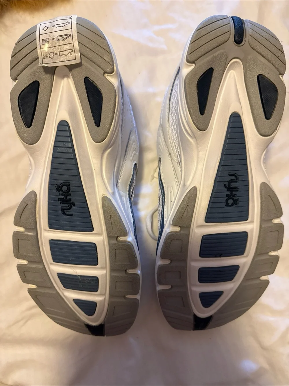 Ryka White and Light Blue Women's Athletic Sneakers